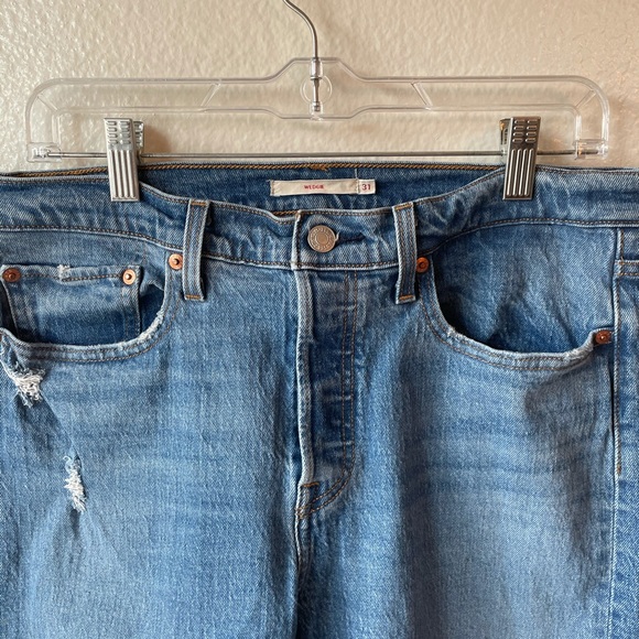Levi’s Wedgie Icon Distressed Jeans Size 31 - Picture 12 of 13